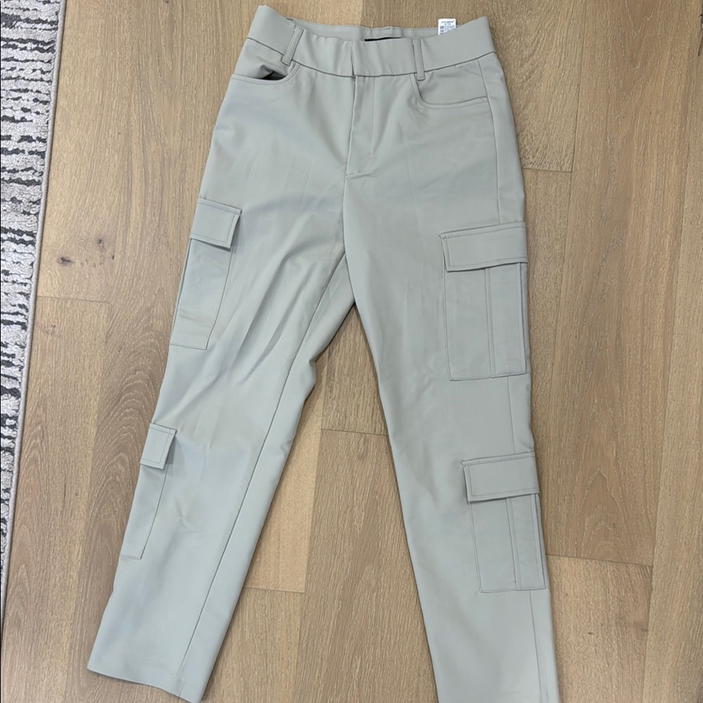 Zara Beige Cargo Trousers (cropped)
